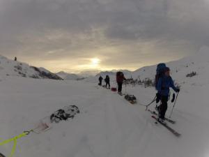 "Travel light" is not a phrase typically associated with winter camping.