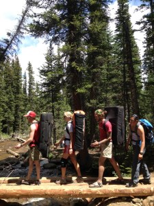 This is how I spent most of that summer: a little behind, not totally sure what was going on, but glad to be part of things, whatever disasters lay ahead. (Photo: Matt Stokes.)