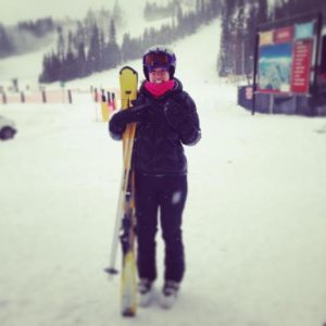 Ever stalwart, I donned my turtle fur and arctic-quality mittens for a day of ski chicken.