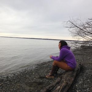Coffee on the beach improved my sour rainy day attitude, in spite of myself.