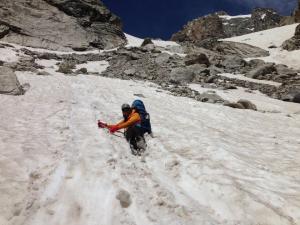 Bix makes the best of snow in July.