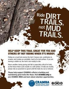 CRAMBA_Ride_Dirt_Trails_Not_Mud_Trails_Poster